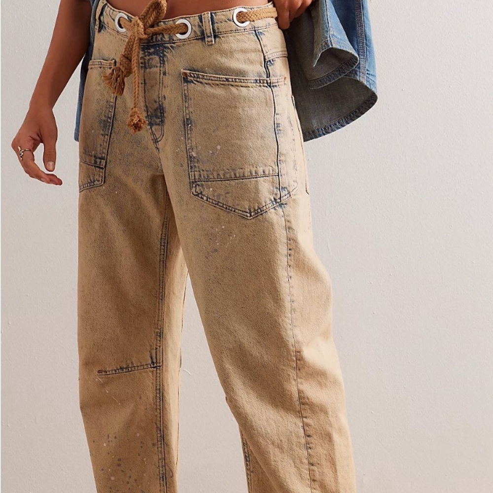 Free people moxie barrel pull on jeans 25
